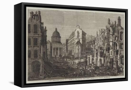 Paris Demolitions, Removal of a Portion of the Quartier Latin-Felix Thorigny-Framed Stretched Canvas