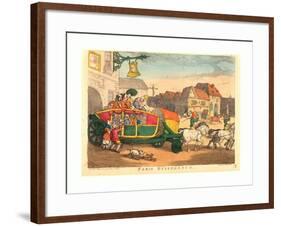 Paris Diligence, Probably 1810, Hand-Colored Etching, Rosenwald Collection-Thomas Rowlandson-Framed Giclee Print