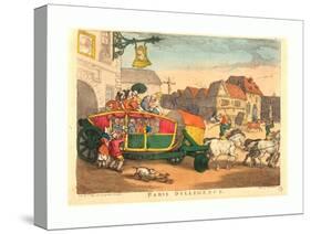 Paris Diligence, Probably 1810, Hand-Colored Etching, Rosenwald Collection-Thomas Rowlandson-Stretched Canvas
