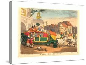 Paris Diligence, Probably 1810, Hand-Colored Etching, Rosenwald Collection-Thomas Rowlandson-Stretched Canvas