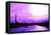 Paris Eiffel Pink Sunset-Philippe Hugonnard-Framed Stretched Canvas