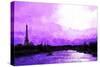 Paris Eiffel Pink Sunset-Philippe Hugonnard-Stretched Canvas