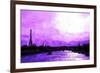 Paris Eiffel Pink Sunset-Philippe Hugonnard-Framed Giclee Print