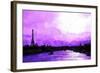 Paris Eiffel Pink Sunset-Philippe Hugonnard-Framed Giclee Print