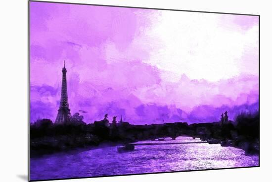 Paris Eiffel Pink Sunset-Philippe Hugonnard-Mounted Giclee Print