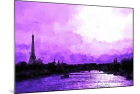 Paris Eiffel Pink Sunset-Philippe Hugonnard-Mounted Giclee Print