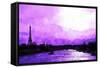 Paris Eiffel Pink Sunset-Philippe Hugonnard-Framed Stretched Canvas