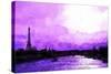 Paris Eiffel Pink Sunset-Philippe Hugonnard-Stretched Canvas