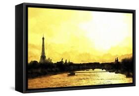 Paris Eiffel Sunset-Philippe Hugonnard-Framed Stretched Canvas