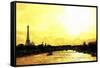 Paris Eiffel Sunset-Philippe Hugonnard-Framed Stretched Canvas