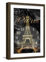 Paris Eiffel Time-Jace Grey-Framed Art Print