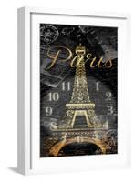 Paris Eiffel Time-Jace Grey-Framed Art Print