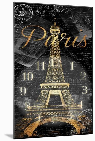 Paris Eiffel Time-Jace Grey-Mounted Art Print