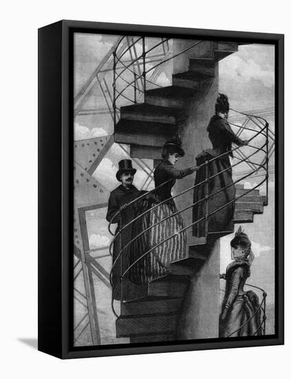 Paris, Eiffel Tower 1889-null-Framed Stretched Canvas