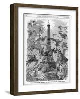 Paris, Eiffel Tower 1889-Linley Sambourne-Framed Art Print