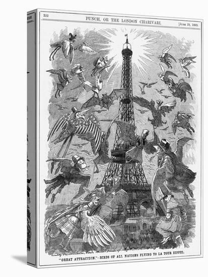 Paris, Eiffel Tower 1889-Linley Sambourne-Stretched Canvas