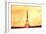 Paris - Eiffel Tower and Yellow Sky-Lantern Press-Framed Art Print