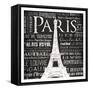 Paris Eiffel-Jace Grey-Framed Stretched Canvas