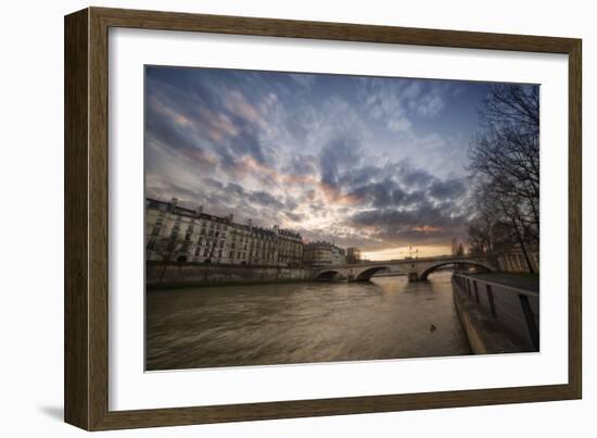 Paris, End of a Day-Sebastien Lory-Framed Photographic Print