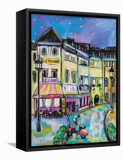 Paris Evening I-Jeanette Vertentes-Framed Stretched Canvas