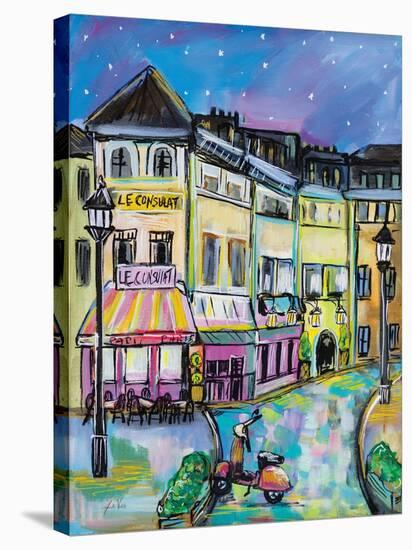 Paris Evening I-Jeanette Vertentes-Stretched Canvas