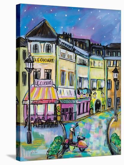 Paris Evening I-Jeanette Vertentes-Stretched Canvas