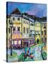 Paris Evening I-Jeanette Vertentes-Stretched Canvas