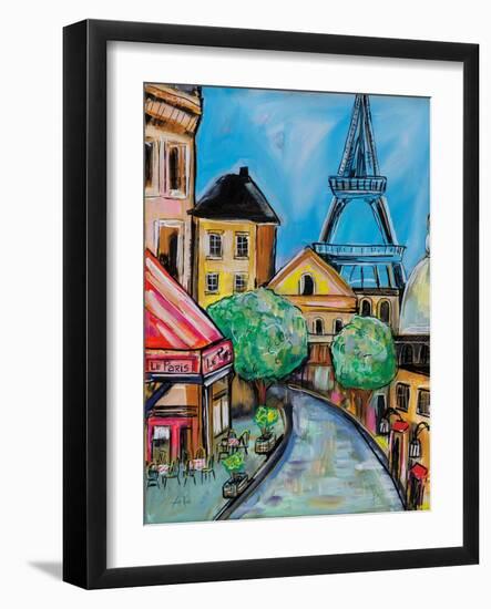 Paris Evening II-Jeanette Vertentes-Framed Art Print