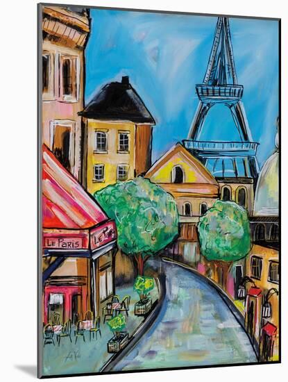 Paris Evening II-Jeanette Vertentes-Mounted Art Print