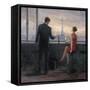 Paris Evening Romance-Karen Wallis-Framed Stretched Canvas