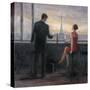 Paris Evening Romance-Karen Wallis-Stretched Canvas