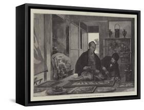 Paris Exhibition, Interior of Japanese House in the Trocadero Park-null-Framed Stretched Canvas