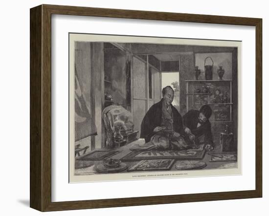 Paris Exhibition, Interior of Japanese House in the Trocadero Park-null-Framed Giclee Print