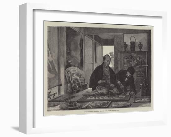 Paris Exhibition, Interior of Japanese House in the Trocadero Park-null-Framed Giclee Print