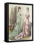 Paris Fashion, from 'Journal Des Demoiselles' Published Dupuy Paris, 1878 (Colour Litho)-French-Framed Stretched Canvas