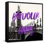 Paris Fashion Series - Bonjour Paris - Alexandre III Bridge and Lamppost-Philippe Hugonnard-Framed Stretched Canvas