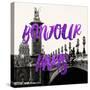 Paris Fashion Series - Bonjour Paris - Alexandre III Bridge and Lamppost-Philippe Hugonnard-Stretched Canvas