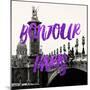 Paris Fashion Series - Bonjour Paris - Alexandre III Bridge and Lamppost-Philippe Hugonnard-Mounted Photographic Print