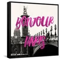 Paris Fashion Series - Bonjour Paris - Alexandre III Bridge-Philippe Hugonnard-Framed Stretched Canvas