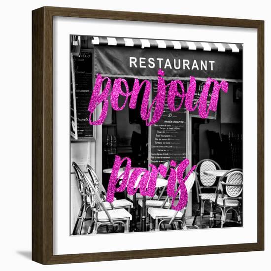 Paris Fashion Series - Bonjour Paris - French Restaurant II-Philippe Hugonnard-Framed Photographic Print