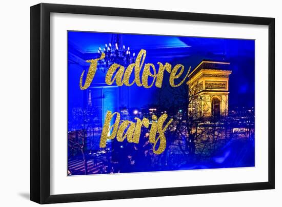 Paris Fashion Series - J'adore Paris - Arc de Triomphe by Night-Philippe Hugonnard-Framed Photographic Print
