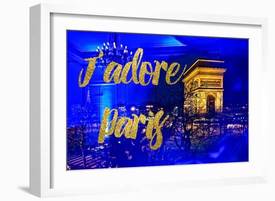 Paris Fashion Series - J'adore Paris - Arc de Triomphe by Night-Philippe Hugonnard-Framed Photographic Print