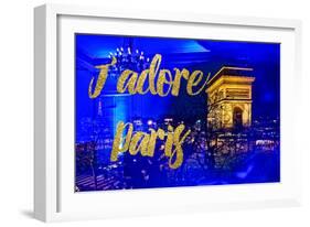 Paris Fashion Series - J'adore Paris - Arc de Triomphe by Night-Philippe Hugonnard-Framed Photographic Print