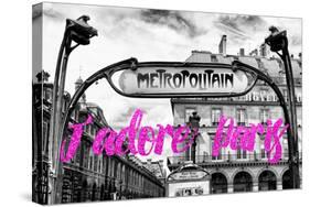Paris Fashion Series - J'adore Paris - Metropolitain II-Philippe Hugonnard-Stretched Canvas