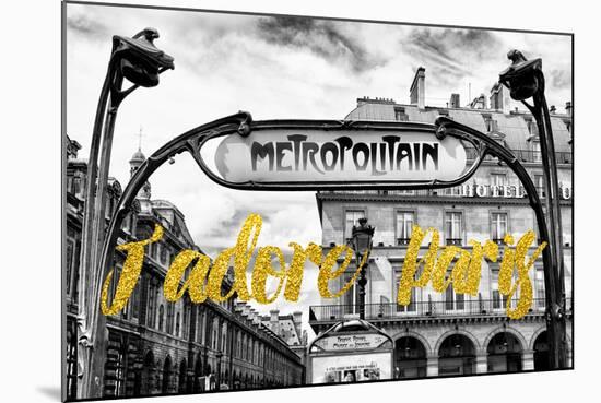 Paris Fashion Series - J'adore Paris - Metropolitain-Philippe Hugonnard-Mounted Photographic Print