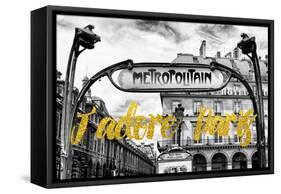 Paris Fashion Series - J'adore Paris - Metropolitain-Philippe Hugonnard-Framed Stretched Canvas