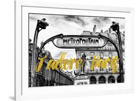 Paris Fashion Series - J'adore Paris - Metropolitain-Philippe Hugonnard-Framed Photographic Print