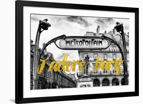 Paris Fashion Series - J'adore Paris - Metropolitain-Philippe Hugonnard-Framed Photographic Print