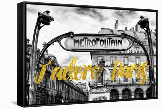 Paris Fashion Series - J'adore Paris - Metropolitain-Philippe Hugonnard-Framed Stretched Canvas