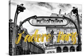 Paris Fashion Series - J'adore Paris - Metropolitain-Philippe Hugonnard-Stretched Canvas